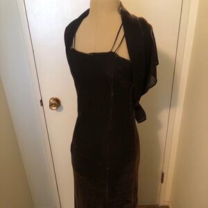 Women’s Size US 6 Vintage Evening Dress Cocktail Formal Gown Metallic Color